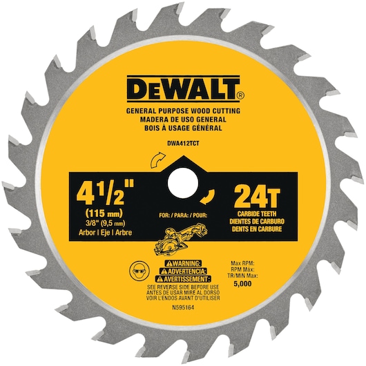 profile of 4 and a half inches Fiber Cement Cutting Circular Saw Blade.