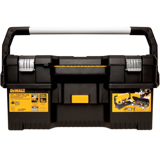 Tote with power tool case in box packaging.
